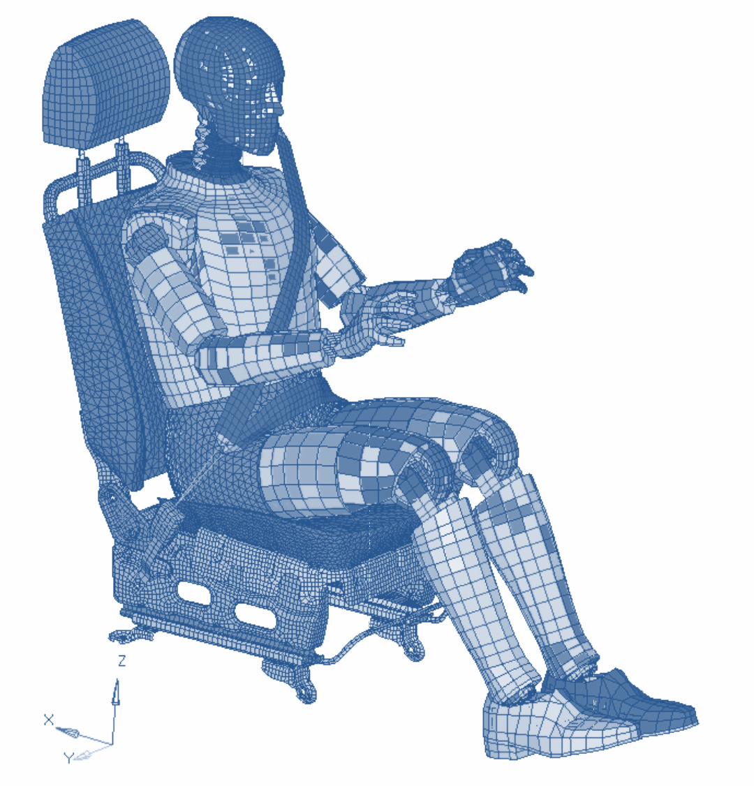 Seat structure evaluation engineering image from Tectorq presentation